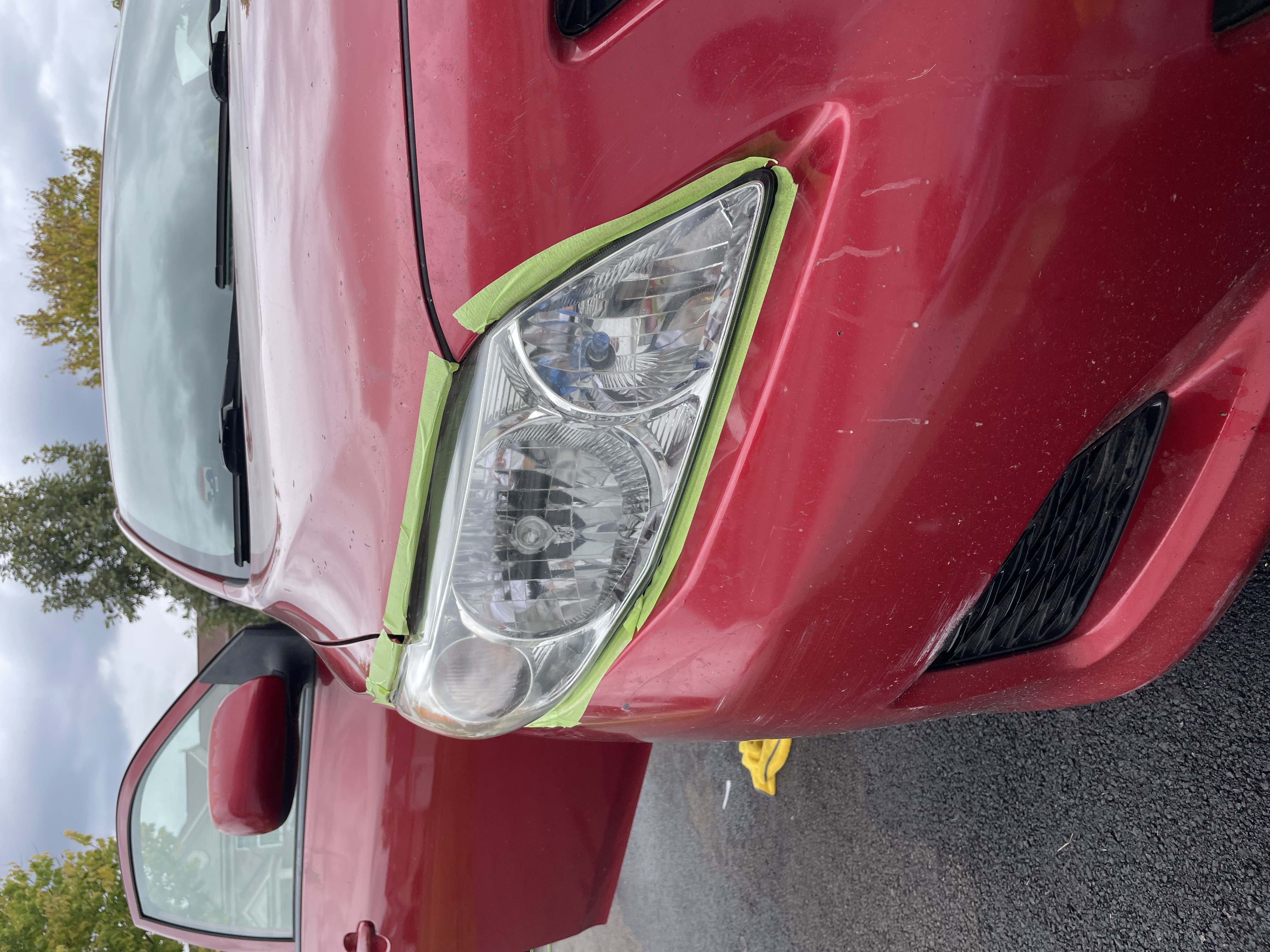 Headlight after restoration