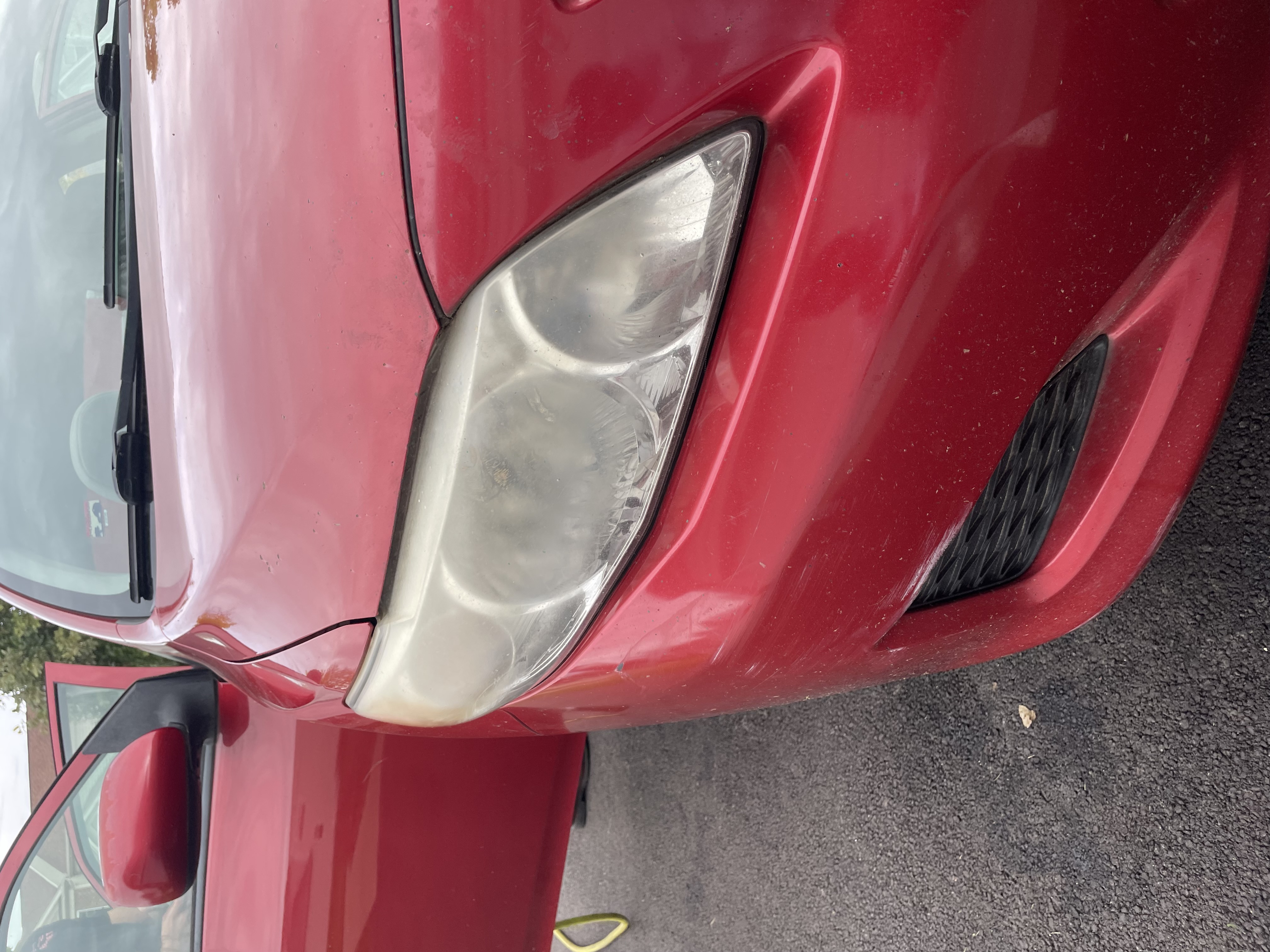 Headlight before restoration